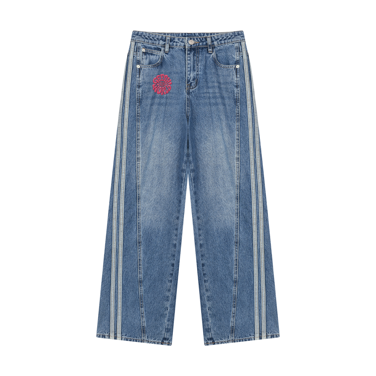 GEESH! World  Heart Women’s Wide Leg Denim Jeans