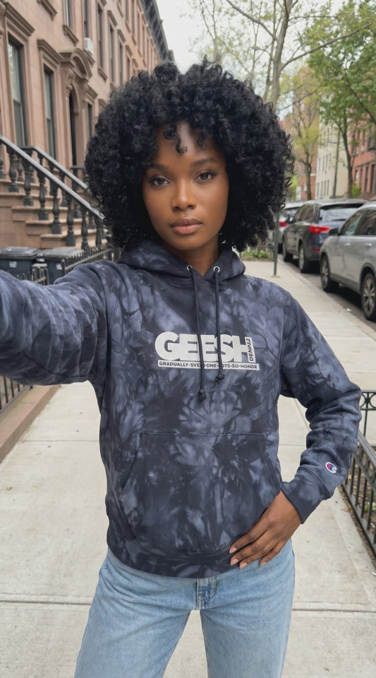 GEESH! Embroidered OG Unisex Champion tie-dye hoodie